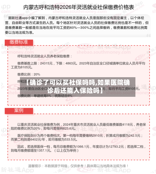 【确诊了可以买社保吗吗,如果医院确诊后还能入保险吗】-第2张图片
