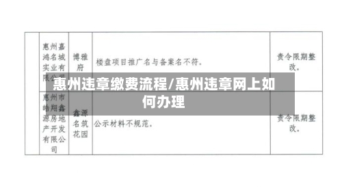 惠州违章缴费流程/惠州违章网上如何办理-第2张图片