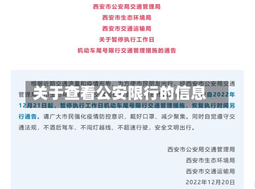 关于查看公安限行的信息