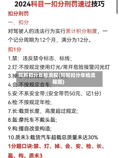 驾照扣分年检流程(驾照扣分年检流程图)-第2张图片