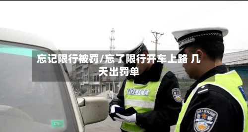 忘记限行被罚/忘了限行开车上路 几天出罚单-第2张图片