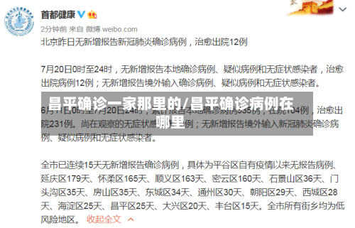昌平确诊一家那里的/昌平确诊病例在哪里-第2张图片