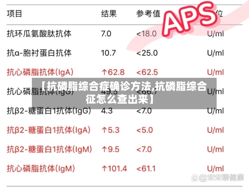 【抗磷脂综合症确诊方法,抗磷脂综合征怎么查出来】-第2张图片