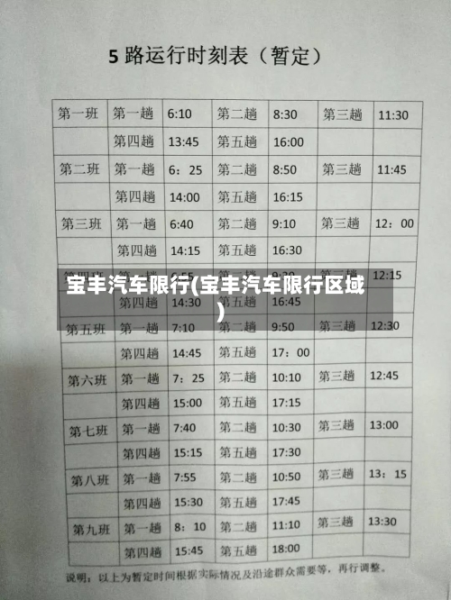 宝丰汽车限行(宝丰汽车限行区域)-第3张图片