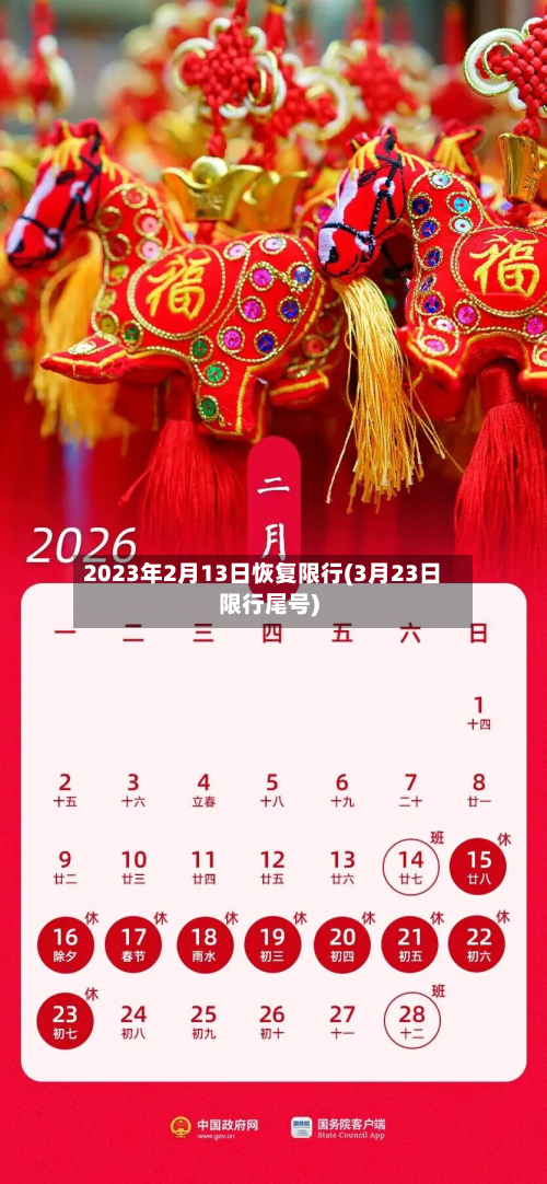 2023年2月13日恢复限行(3月23日限行尾号)-第2张图片