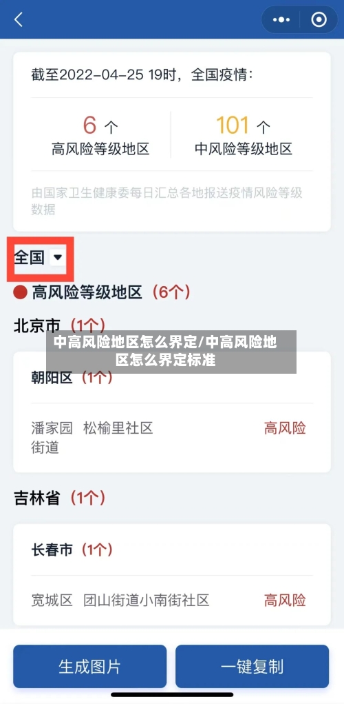 中高风险地区怎么界定/中高风险地区怎么界定标准