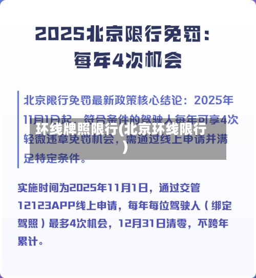 环线牌照限行(北京环线限行)-第2张图片