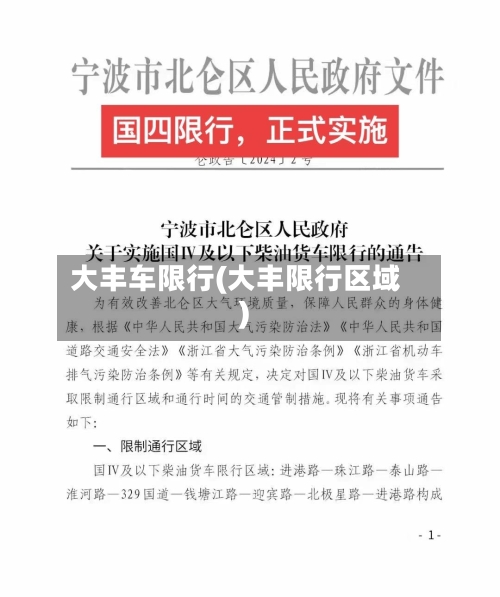 大丰车限行(大丰限行区域)